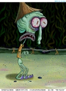 An unused close-up of Squidward.