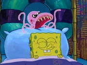 Медуза хочет поглотить Губку Боба