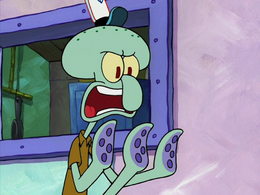 The lines on Squidward's forehead are gone.