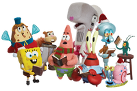 SpongeBob Christmas characters group stock image