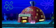 Exterior of Bikini Bottom Recreation Center (doors open)