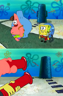 Squidward's house's ears disappear.