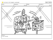 Storyboard panel with deleted scene with the Punch-O-Matic. (#2)