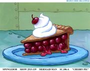 Unused painting of a pie