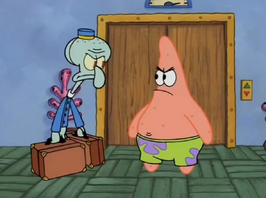 spongebob and patrick mad at eachother