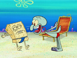 Squidward with no neck in Sun Bleached