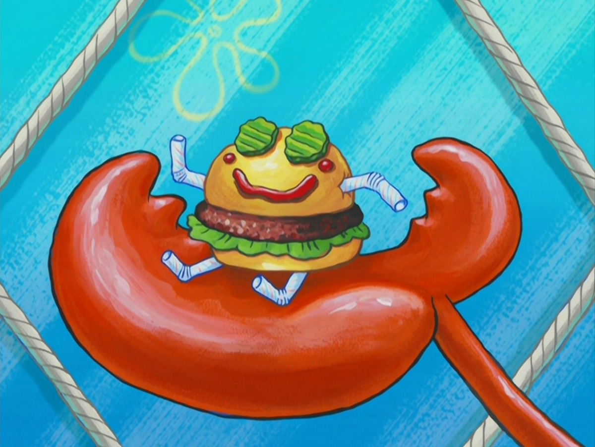 Krabby patty plush best sale