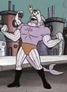 The Atomic Flounder when he was younger, as seen in The Bad Guy Club for Villains.