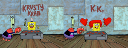 Krusty Krab to K.K. and Transparent legs