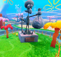 Squilliam Statue in SpongeBob Simulator
