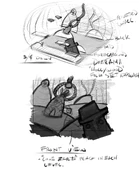 Concept design for Bikini Bottom's background.