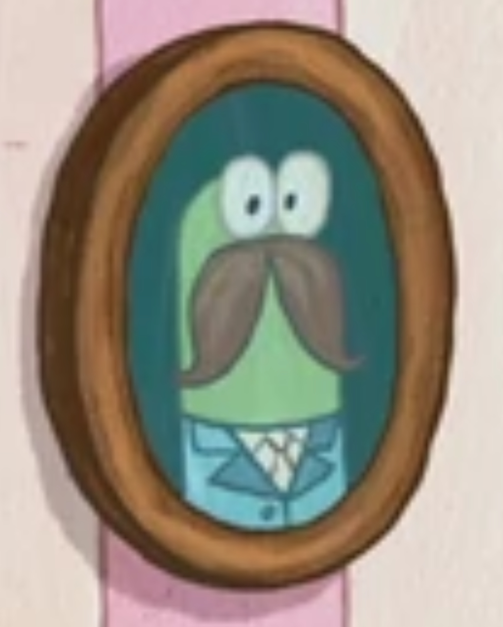 Image of Potato with mustache and bowtie sitting at table
