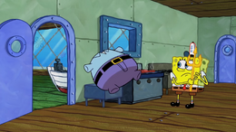 Mr. Krabs' clothes come off in Trident Trouble.png