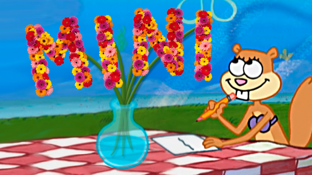 spongebob flowers background