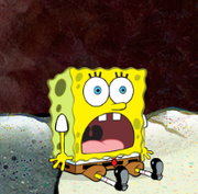 Surprised SpongeBob in SpongeBob Saves the Day!