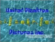 The Nickelodeon Lightbulb copyright info of SpongeBob is shown during the United Plankton Pictures logo when it shouldn't be there.