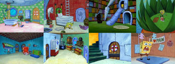 Spongebob house collage