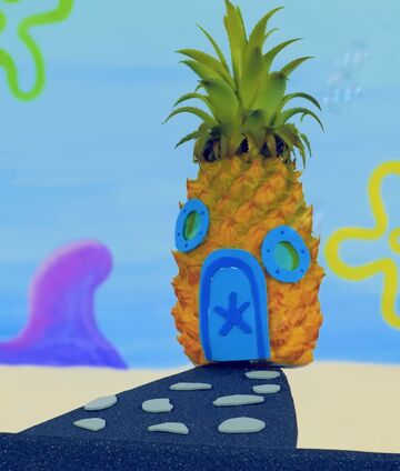 SpongeBob with his inflatable pants on flying in the sky! : r