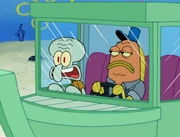 Squidward sitting next to Incidental 201.