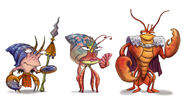 Design for crabs characters.
