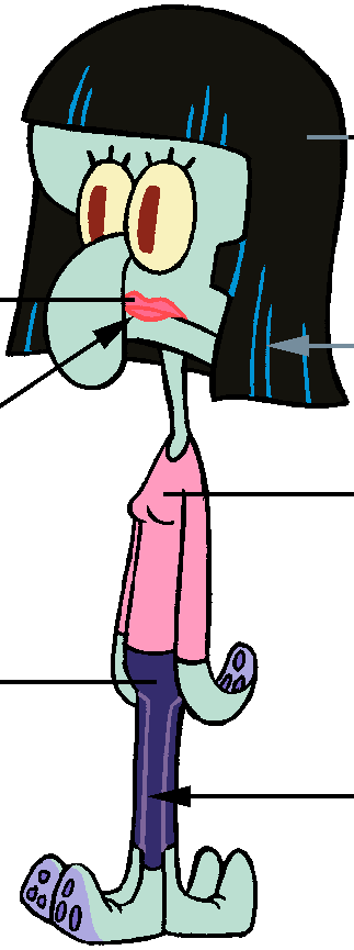Spongebob with black wig cheap