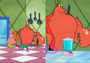 Larry shorts changes color in You Don't Know Sponge