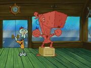 Squidward's sculpture of Pearl.