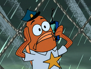 Incidental 118 on his walkie talkie.