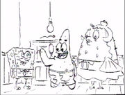 SpongeBob, Mrs Puff and Patrick storyboard