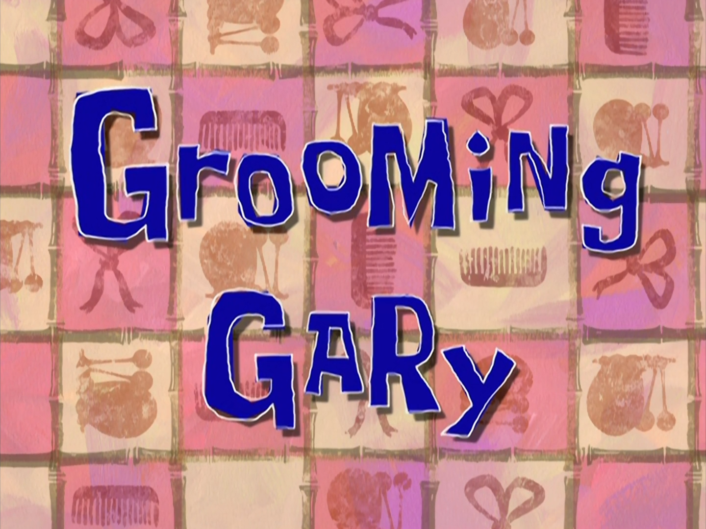 spongebob grooming gary