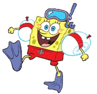 SpongeBob with swimwear stock art