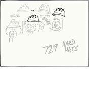 Designs for the Conch Street gang's hard hats