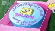 Cake from Breath of Fresh Squidward (Squidward's Name on it)