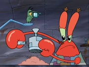 Планктон и мистер Крабс готовят мясо