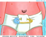 Patrick's diaper.