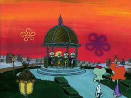 Squidward's white shirt.