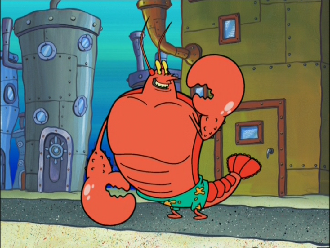 larry the lobster flexing