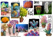 Various flowers found in FlowerPot compared to real-life aquatic plants