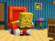 The meme being recreated for the Minecraft x SpongeBob DLC