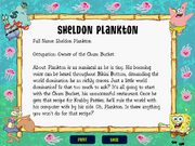 Plankton's bio in SpongeBob SquarePants Typing