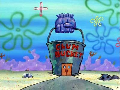 krusty krab and chum bucket