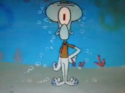 Squidward with one eye