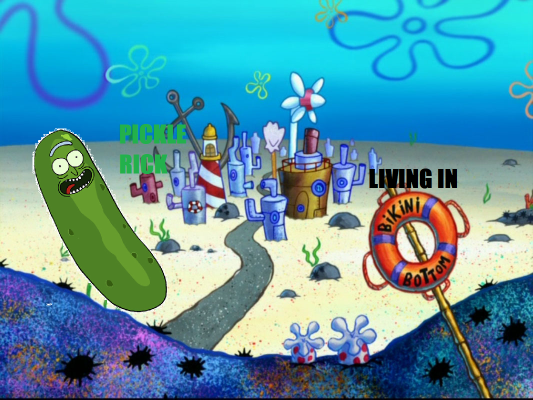 Pickle rick bathing suit top