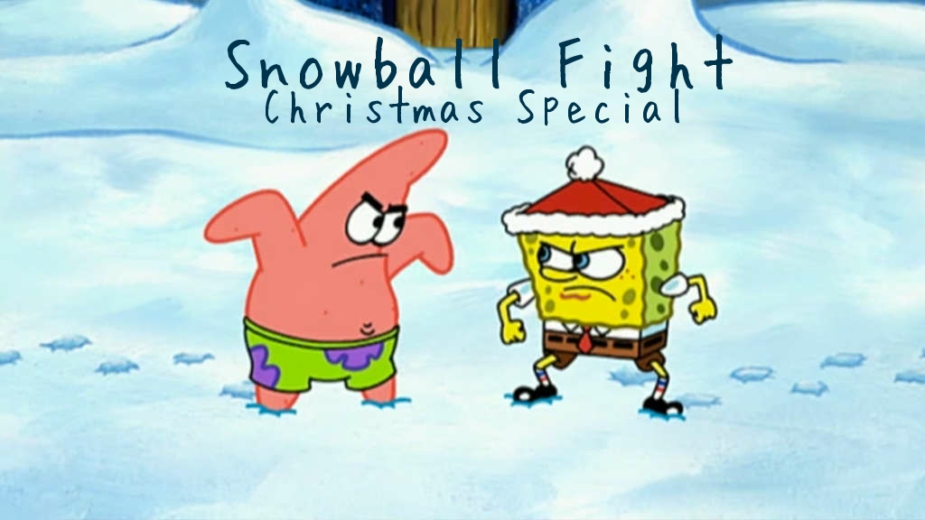 Snowball Fight Spongebob Fanon Wiki Fandom - christmas party snowball fight with fans roblox snow