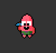 Patrick's sprite from the SpongeBob in Minecraft game.