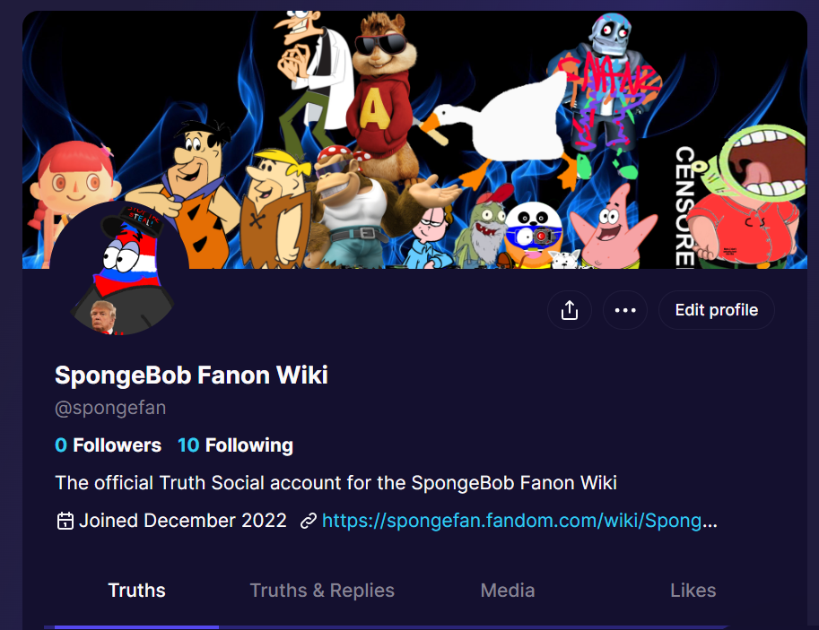 SpongeBob Fanon Wiki Truth Social | SpongeBob Fanon Wiki | Fandom