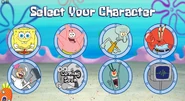 An older version of the character select screen.