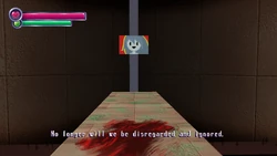 Spooky on the large screen in the center of a huge room.