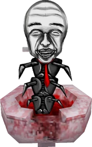 Carl, coming out of his toilet.