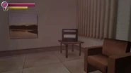 TV with static in the lobby after the generator is turned off.